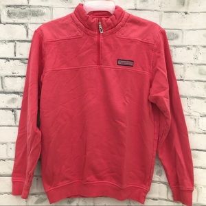 Vineyard Vines Coral 1/4 Zip Shep Shirt Small